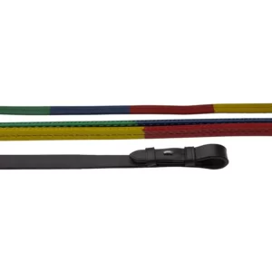 Windsor Equestrian Multi Coloured Rubber Covered Reins