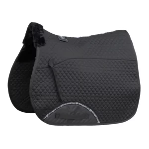 Rhinegold Luxe Fur Lined Saddle Cloth Black