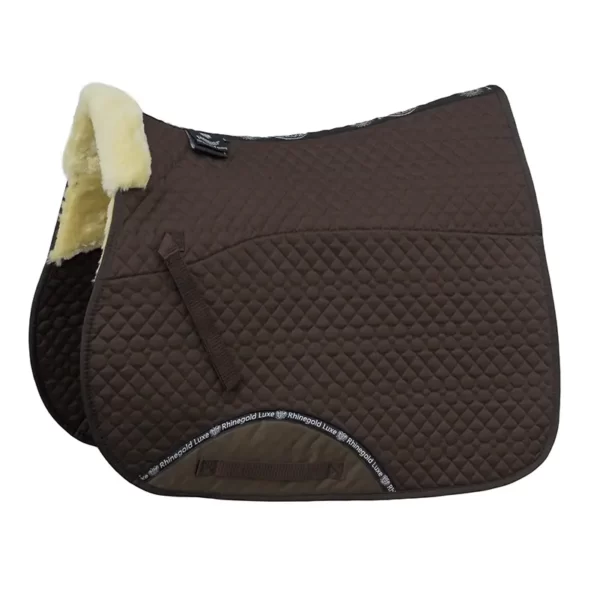 Rhinegold Luxe Fur Lined Saddle Cloth Brown/Natural