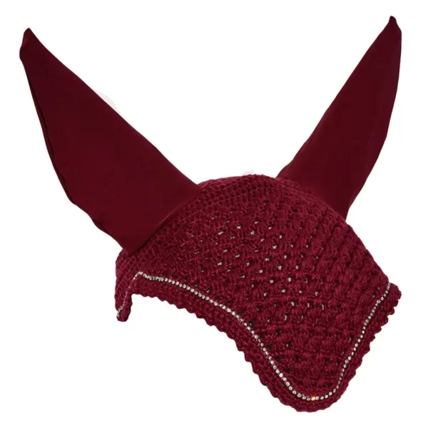 Rhinegold Diamante Fly Hood/Noise Muffler Boardeaux