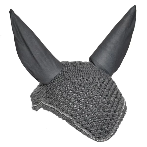 Rhinegold Diamante Fly Hood/Noise Muffler Lava Grey