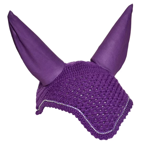 Rhinegold Diamante Fly Hood/Noise Muffler Violet