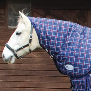 Rhinegold Zeus Neck Cover on a white horse