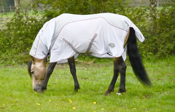 Rhinegold Mombasa Waterproof Topline Fly Rug Grey Side