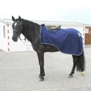 Rhinegold Embroidered Fleece Cutaway Ride-On Rug Navy