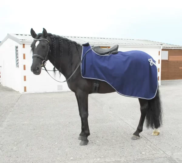 Rhinegold Embroidered Fleece Cutaway Ride-On Rug Navy