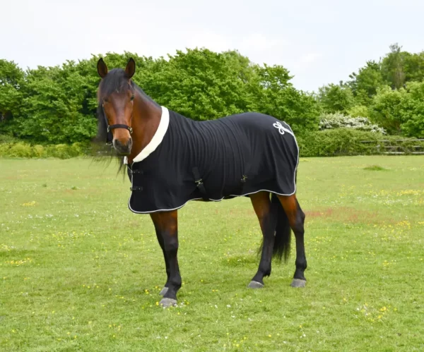 Rhinegold Show Fleece With Fur Collar Black