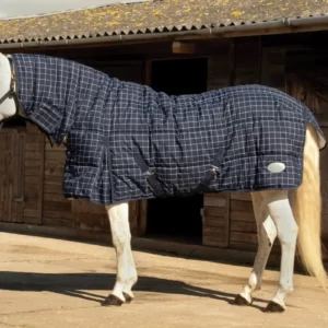 Rhinegold Dakota Quilted Stable Rug Full Neck Combo Navy